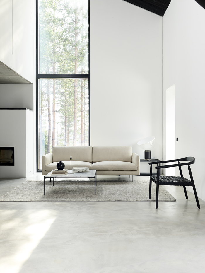 Livingroom Adea Flos Black Grey Oak Glass