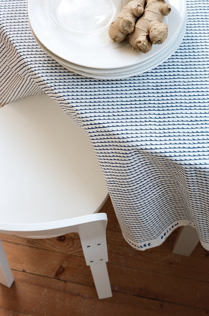 Kitchen Diningroom Artek White Birch Cotton Aalto chairs
