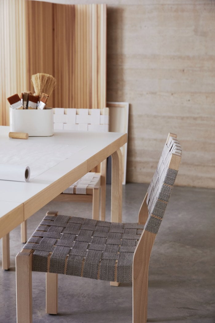 Diningroom Artek Grey Nature White Birch Ceramic Aalto tables