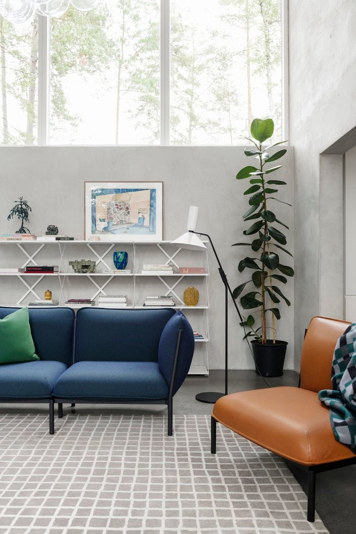 Livingroom Houseplants Details  Hem Multi colour Blue Wool Metal