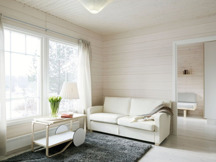 Livingroom Artek White Birch Aalto trolleys