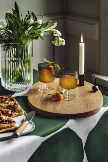 Tavola Natale Candele Ferm Living Iittala Lyngby Porcelain Grigio Nero Naturale Trasparente Vetro Ottone Rovete