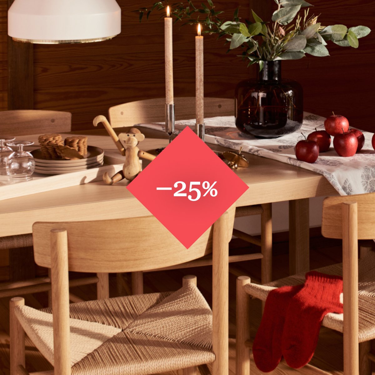 25% off J39 chairs in oiled or soaped oak