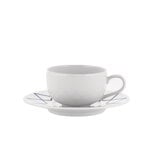 Alessi La Bella Tavola and My Beautiful China Untertasse für Tee-/Kaffe, weiß-blau, extrabild