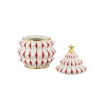 Alessi Delight biscuit jar 19 x 28 cm, white - red - gold, extra image