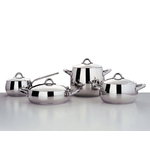 Alessi Mami Kochgeschirr Set, 4 Töpfe mit 3 Deckeln