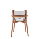 Alessi Poêle arm chair, brown beech - mirror polished steel