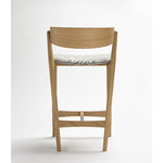 Sibast No 7 bar stool, 65 cm, white lacquered oak - grey Remix 123