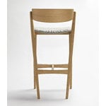 Sibast No 7 bar stool, 75 cm, white lacquered oak - grey Remix 123