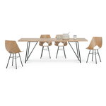 Tapio Anttila Collection Front Country Oak 195 Tisch, Eiche - schwarzes Metall