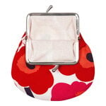 Marimekko Mini Unikko Pieni Kukkaro Tasche, Weiß - Rot