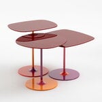 Kartell Thierry side table, 50 x 50 cm, burgundy