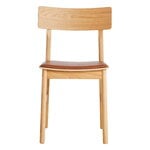 Woud Pause dining chair 2.0, oiled oak - cognac leather