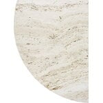 GUBI Epic dining table, elliptical, white travertine, view 4