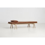 Woud Level cushion for daybed, nougat leather
