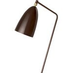 GUBI Gräshoppa floor lamp, walnut brown, glossy