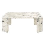 GUBI Table basse Doric, 80 x 80 cm, calcaire gris électrique