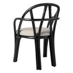 GUBI Bistra dining armchair, ebony painted rattan - Fustagno 001, extra image