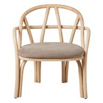 GUBI Fauteuil Bistra, rotin laqué naturel - Fustagno 002, image extra