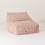 Nobodinoz Vibes kids' armchair beanbag, pink red grid, view 4