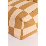 Nobodinoz Vibes kids' armchair beanbag, mustard and sand tiles, view 3