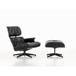 Vitra Eames Lounge Ottoman rahi, musta saarni - musta nahka