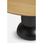 Woud Table à manger Ludo, 130 cm, noir - chêne laqué blanc pigmenté