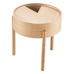 Woud Arc side table, white pigmented oak