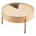Woud Arc coffee table 66 cm, white pigmented oak