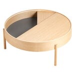 Woud Arc coffee table 89 cm, white pigmented oak