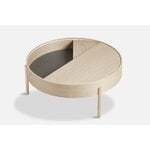 Woud Arc coffee table 89 cm, white pigmented ash
