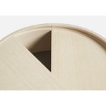 Woud Arc side table, white pigmented ash