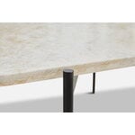 Woud La Terra occasional table, L, ivory travertine - black