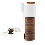 Tonfisk Design Warm teapot 1,1 L, white - walnut, cork lid