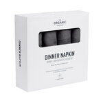 The Organic Company Dinner napkin, 4 pcs, dark grey, extra image