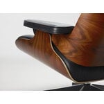 Vitra Eames Lounge Chair, uusi koko, palisanteri - musta nahka