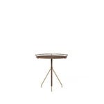 Audo Copenhagen Umanoff side table, 45 cm, walnut - brushed brass