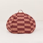 Nobodinoz Vibes Round kids' beanbag, maroon tiles, view 4