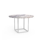 New Works Florence ruokapöytä, 120 cm, valkoinen - valkoinen marmori Viola