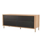 Hartô Credenza Gabin 122 cm, rovere - grigio ardesia, immagine extra