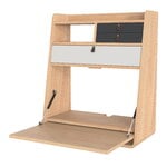 Hartô Gaston wall desk, 60 cm, oak - light grey - slate grey, vue 5