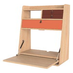 Hartô Gaston wall desk, 60 cm, oak - spiced coral - burgundy, view 3