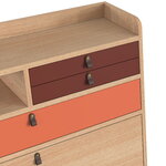 Hartô Gaston wall desk, 60 cm, oak - spiced coral - burgundy, view 4