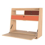Hartô Gaston wall desk, 80 cm, oak - spiced coral - burgundy, view 5