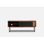 Woud Virka Sideboard, niedrig, schwarz – Wallnussbraun