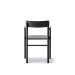 Fredericia Post armchair, black lacquered oak - black leather