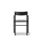 Fredericia Post armchair, black lacquered oak - black leather, extra image