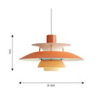 Louis Poulsen Suspension PH 5 Mini, orange