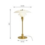 Louis Poulsen PH 3/2 table lamp, metallised brass