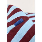 Nobodinoz Bliss Long pouf per bambini, righe blu bordeaux, vista 5